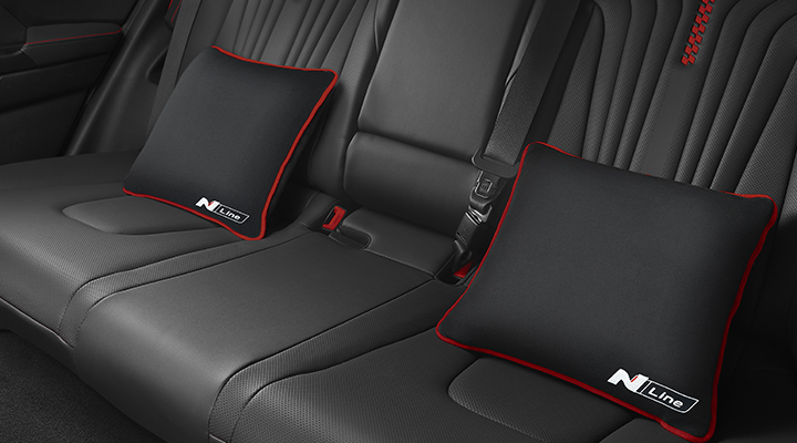 CUSHION WITH N LINE BRANDING