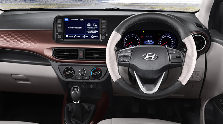 STEERING WHEEL COVER LEATHERETTE_BLACK & GREY